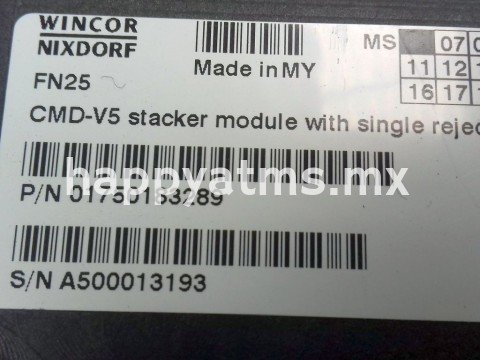 Wincor Nixdorf CMD-V5 STACKER MODULE WITH SINGLE REJECT PN: 1750183289, 1750183289