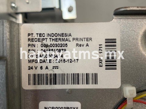 NCR Receipt Thermal Printer PN: 90030205, 0090030205, 009-0030205