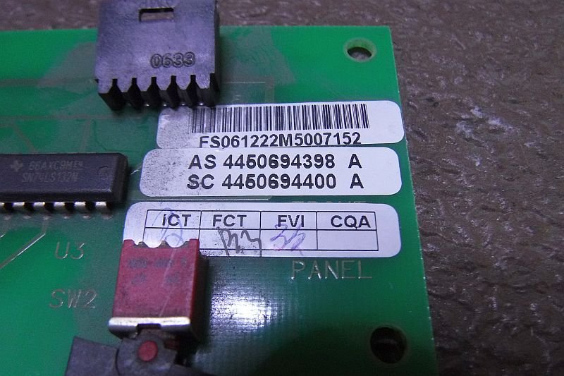 2396-3 NCR OPERATOR INTERFACE FRONT ACCESS PN: 445-0694398, 4450694398