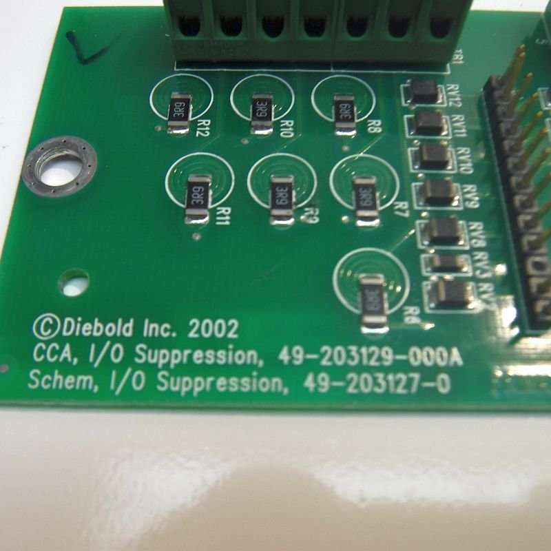 Diebold CCA, IO SUPPRESSION PN: 49-203129-000A, 49203129000A