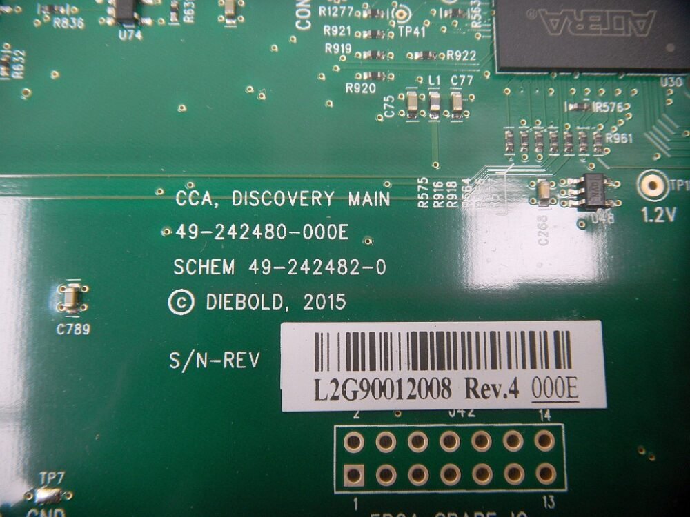 Diebold CCA, MAIN, ACTIVDISPENSE PN: 49-242480-000E, 49242480000E