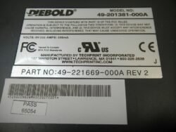 Diebold KTBD,MAINT,085/086KY,ENG,USB PN: 49-221669-000A, 49221669000A