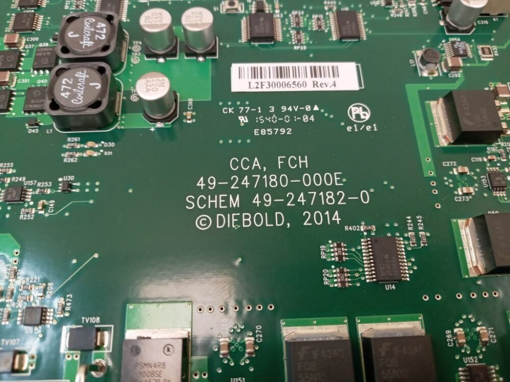 Diebold CCA,FASCIA CNTRL HUB (FCH) PN: 49-247180-000E, 49247180000E