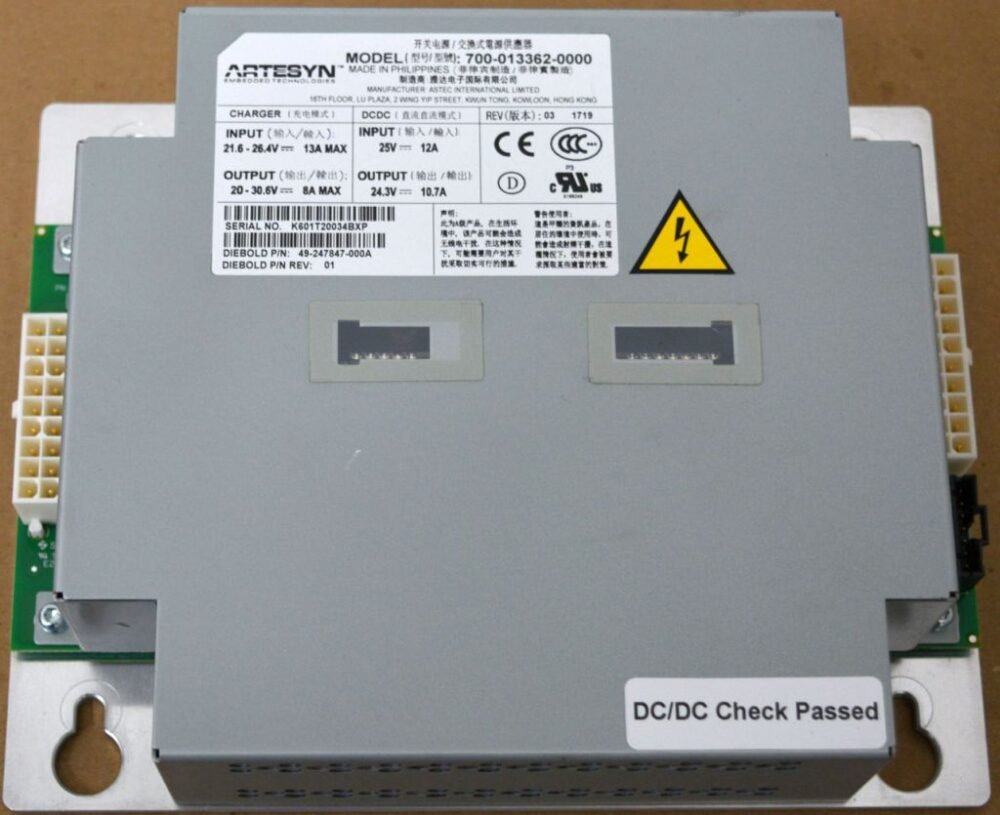 Diebold PWR SPLY,DCDC,24V,W 400 PN: 49-247847-000A, 49247847000A