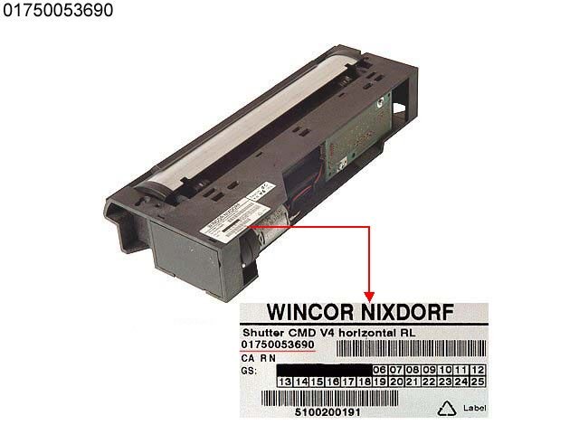 2523-2 Wincor Nixdorf Shutter CMD V4 Horizontal RL PN: 01750053690, 1750053690