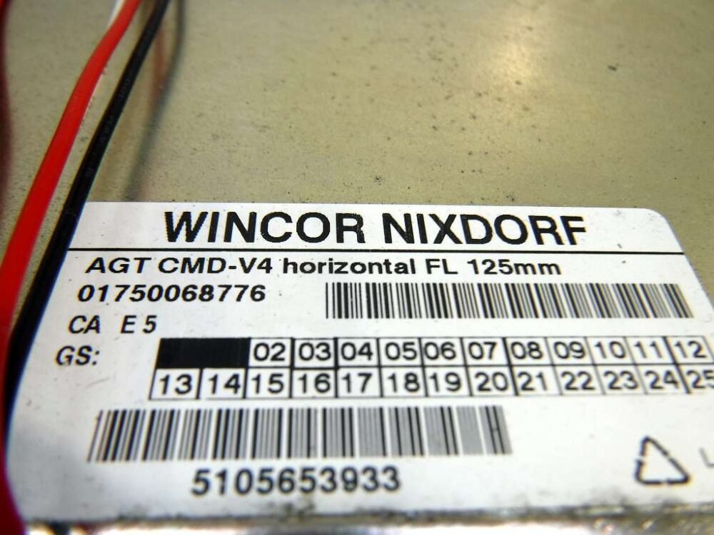 2537-2 Wincor Nixdorf, AGT CMD-V4 HORIZONTAL FL 125MM, PN: 01750068776, 1750068776