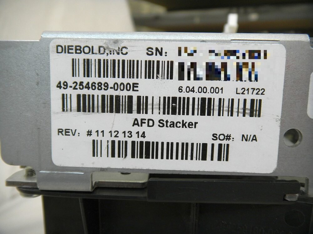 Diebold AFD STACKER FOR 5500 PN: 49-254689-000E, 49254689000E