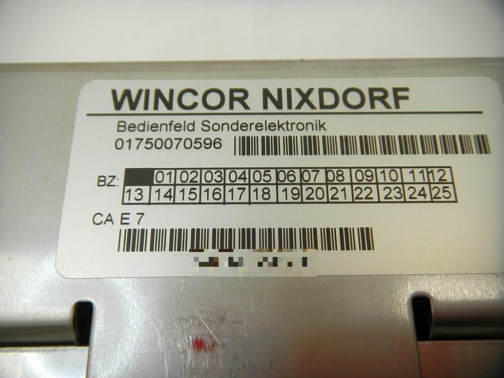 Wincor Nixdorf Control panel special electronicsÊ PN: 01750070596, 1750070596