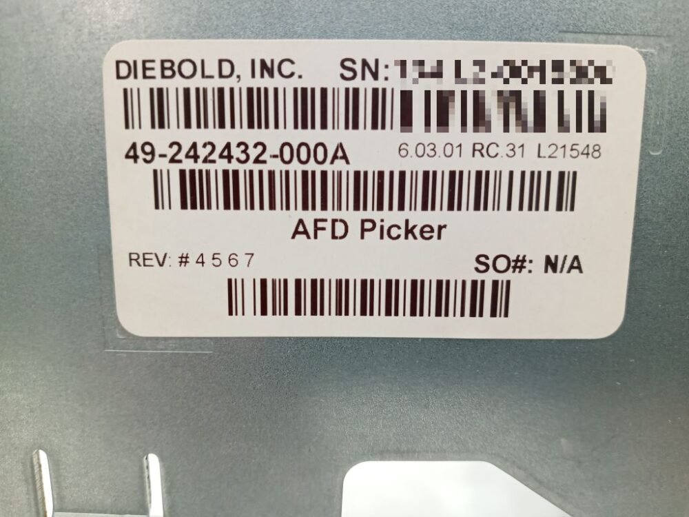 2631-4 Diebold Diebold AFD PICKER PICK 1.5, PN: 49-242432-000A, 49242432000A
