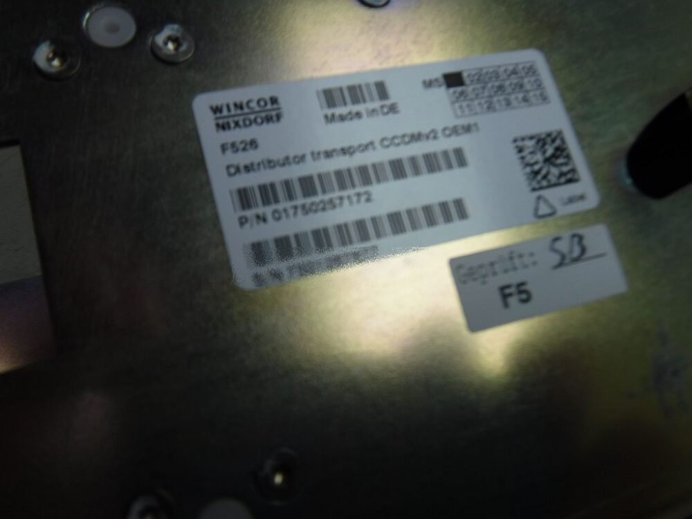 Wincor Nixdorf DISTRIBUTOR TRANSPORT CCDMV2 PN: 1750257172, 1750257172
