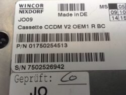 Wincor Nixdorf CASSETTE CCDM V2 OEM1 R BC PN: 1750254513, 1750254513