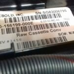 Diebold RAW CASSETTE CONV PN: 00-156199-000E, 156199000E