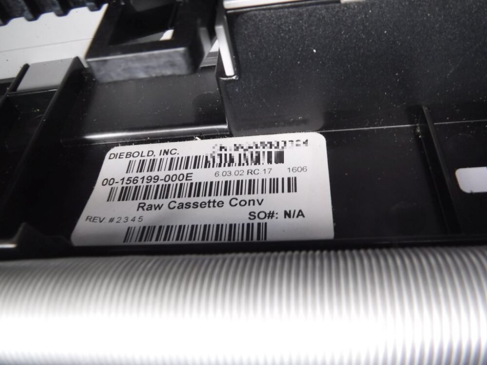 Diebold RAW CASSETTE CONV PN: 00-156199-000E, 156199000E