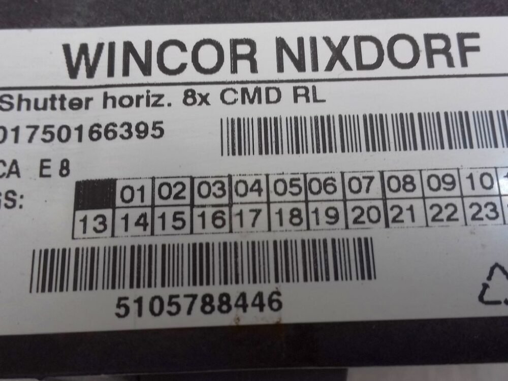 Wincor Nixdorf CINEO SHUTTER HORIZONTAL 8X RL PN: 1750166395, 1750166395