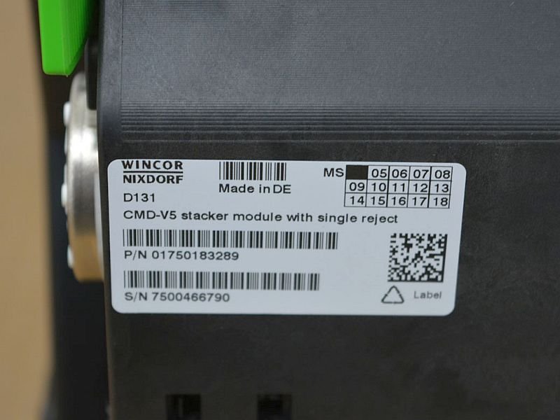 Wincor Nixdorf CMD-V5 STACKER MODULE WITH SINGLE REJECT PN: 1750183289, 1750183289