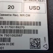 Wincor Nixdorf MR CM_Fill Cassette Rec. PN: 1750189270, 1750189270