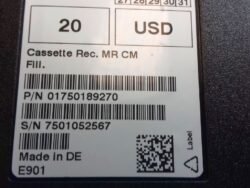 Wincor Nixdorf MR CM_Fill Cassette Rec. PN: 1750189270, 1750189270