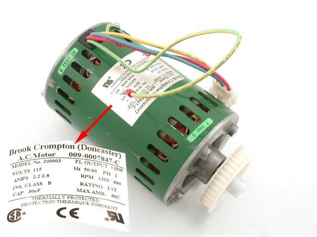 NCR Drive Motor 110V PN: 009-0007847, 90007847, 0090007847