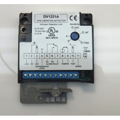 3447-2 DIEBOLD / SIEMENS DET, SEISMIC, Structural Vibration Sensor PN: 49-212577-000A, 49212577000A, SIEMENS DV1221A