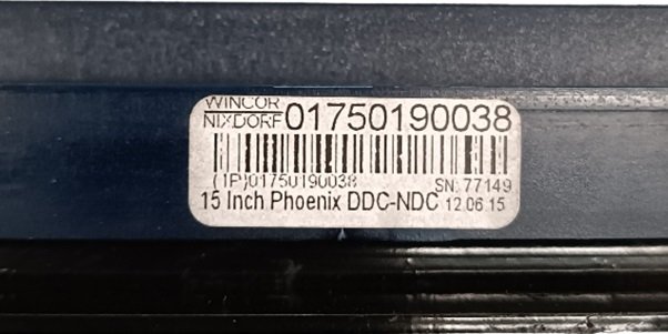 Wincor Nixdorf Softkey Frame 15 Inch DDC-NDC Br PC28x PN: 01750190038, 1750190038