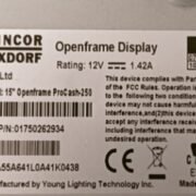 Wincor Nixdorf Displays 15" Openframe ProCash-250, IVO/YLT PN: 01750262934
