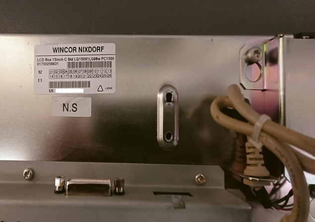 Wincor Nixdorf LCD Box 15inch-C Std LQ150X1LG98w PC1500 PN: 01750256631, 1750256631