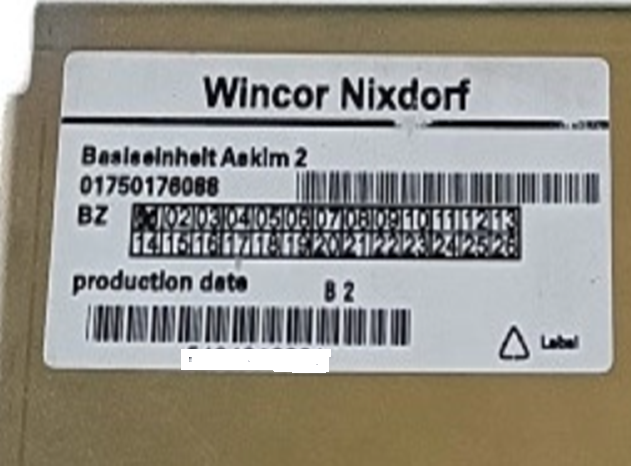 Wincor Nixdorf Base Unit ASKIM II DD PN: 01750176088, 1750176088