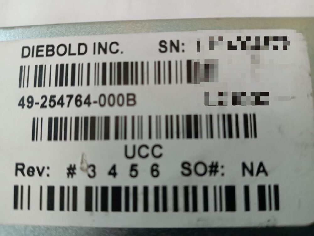 3566-5 Diebold UCC,UNIT PN: 49-254764-000B, 49254764000B