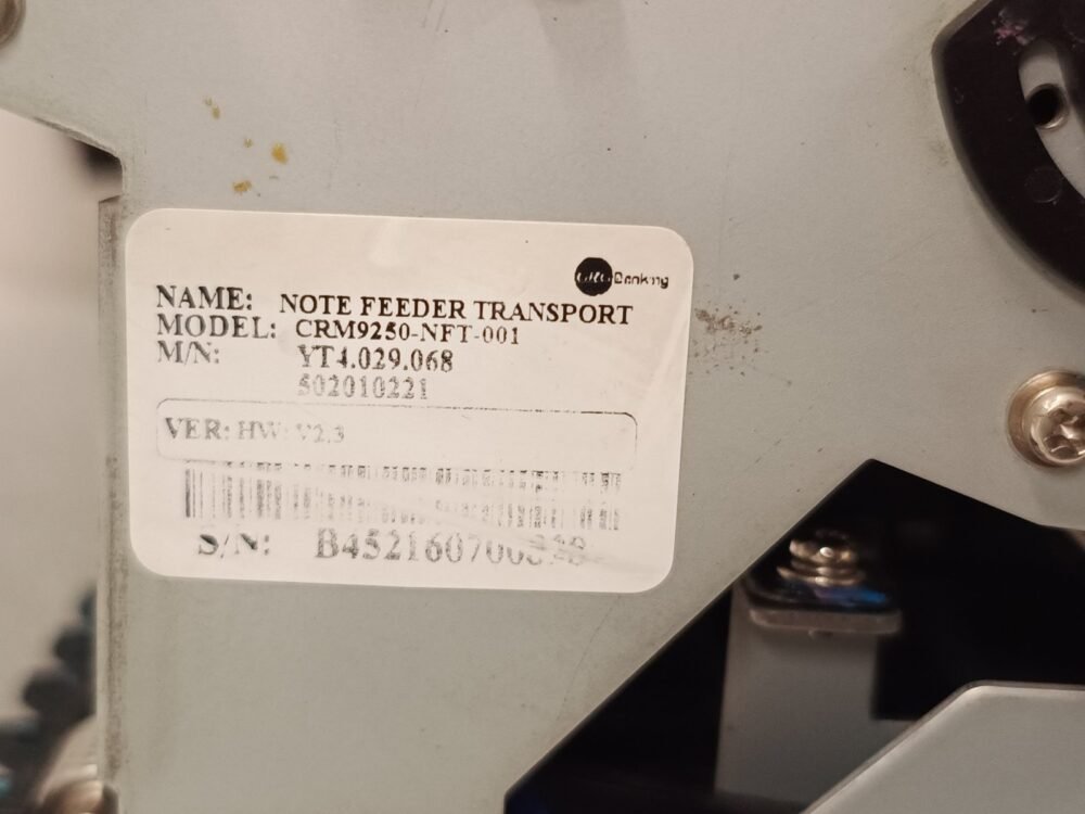 GRG NOTE FEEDER TRANSPORT CRM9250-NFT-001, NP: YT4.029.068, YT4029068