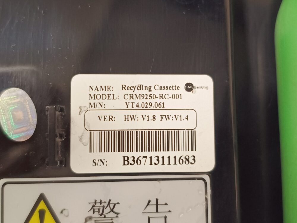 GRG, Recycling Cassette, CRM9250-RC-001, NP: YT4.029.061, YT4029061