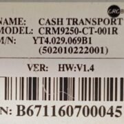 GRG, Cash Transport, CRM9250-CT-001R, NP: YT4.029.069B1, YT4029069B1