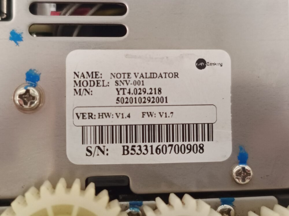 3599-1 GRG, NOTE VALIDATOR, SNV-001, NP: YT4.029.218, NYT4029218