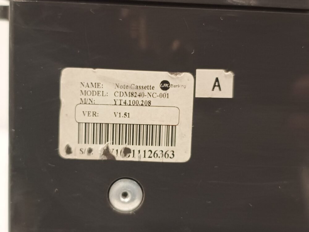 3610-1 GRG, Note Cassette, CDM8240-NC-001, NP: YT4.100.208, YT4100208