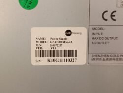 GRG, Power Supply, GPAD311M36-4A, NP: S.0072237, S0072237
