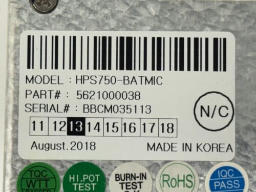 3649-1-1.jpeg NAUTILUS HYOSUNG, ATM POWER SUPPLY, HPS750-BATMIC, PN: 5621000038