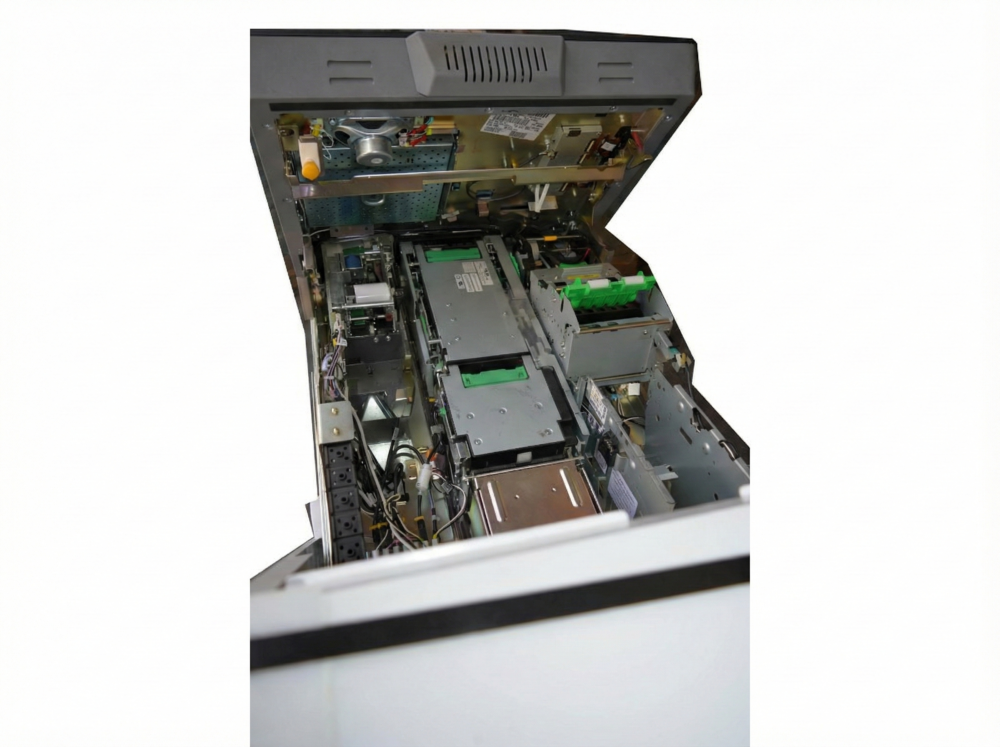 3650-3 NCR, 2063 SELFSERV 23 Interior Lobby Cash Recycler With Check Accept, Cajero Completo