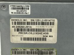 Diebold, PC, PRCSR, CI5, 2.9GHZ ,4GB, PN: 49-249260-291A, 49249260291A