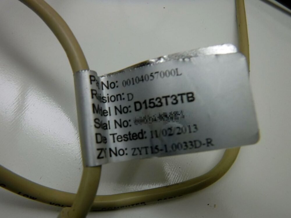 3709-2 Diebold THS,15IN,PRV,OPT PN: 00-104057-000L, 104057000L, 00104057000L