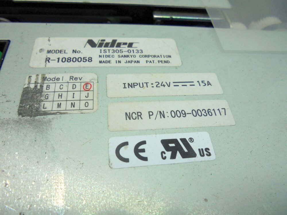 3720-4 NCR CHEQUE READER FOR ATM NIDEC IST305-0133 PN: 009-0036117, 90036117, 0090036117