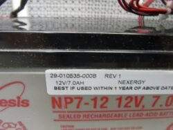 Diebold 12v/7.0AH PROMARK BATTERY PN: 29-010535-000B, 29010535000B