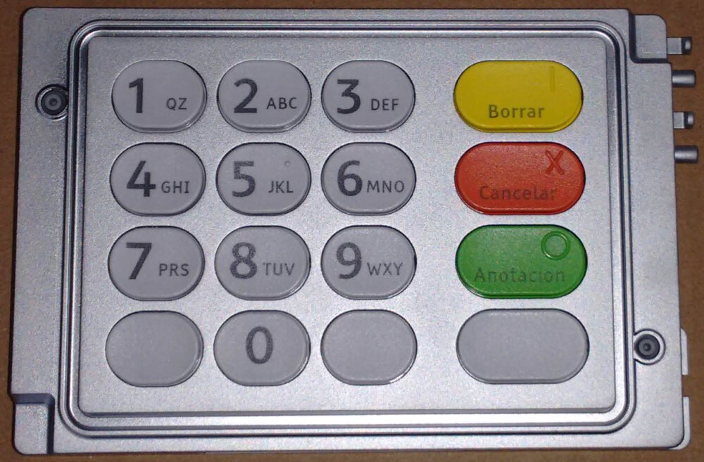 NCR 66XX UEPP KEYBOARD SPANISH POLY INTL PN: 445-0745418, 4450745418