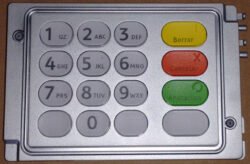 NCR 66XX UEPP KEYBOARD SPANISH POLY INTL PN: 445-0745418, 4450745418