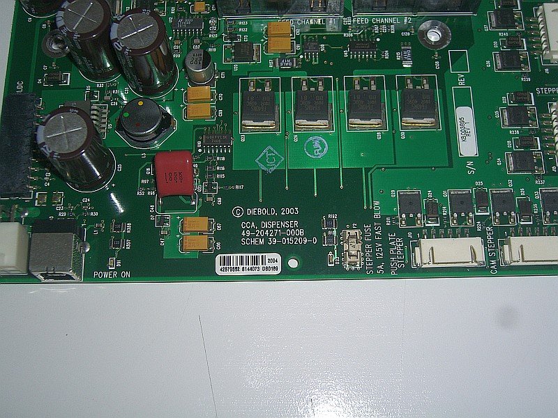 Diebold OPTEVA CCA DISPENSER CONTROLLER PN: 49-204271-000B, 49204271000B
