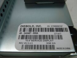 3816-3 Diebold MON,LCD,LED BKLT,10.4 IN OPEN FRAME PN: 49-240457-000A, 49240457000A