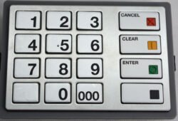 Diebold ATM KEYBOARD EPP7 (BSC), LGE, ST STLS, NO HTR, ENG (US), QZ1, BLANK PN: 49-249442-707A, 49249442707A