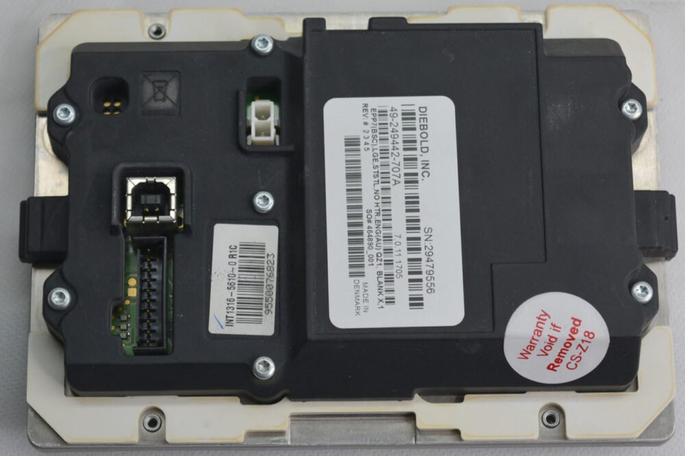 Diebold ATM KEYBOARD EPP7 (BSC), LGE, ST STLS, NO HTR, ENG (US), QZ1, BLANK PN: 49-249442-707A, 49249442707A