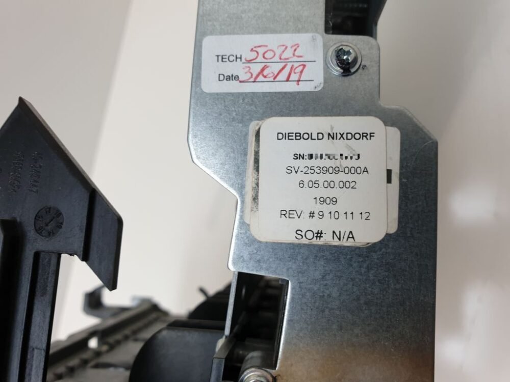 Diebold TRANSPORT,VERT,SRVC PN: SV-253909-000A, SV253909000A