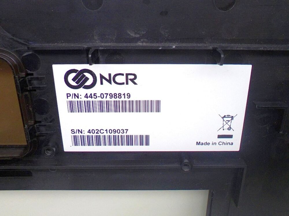 NCR FASCIA - 15 TOUCH ASSY PN: 445-0798819, 4450798819