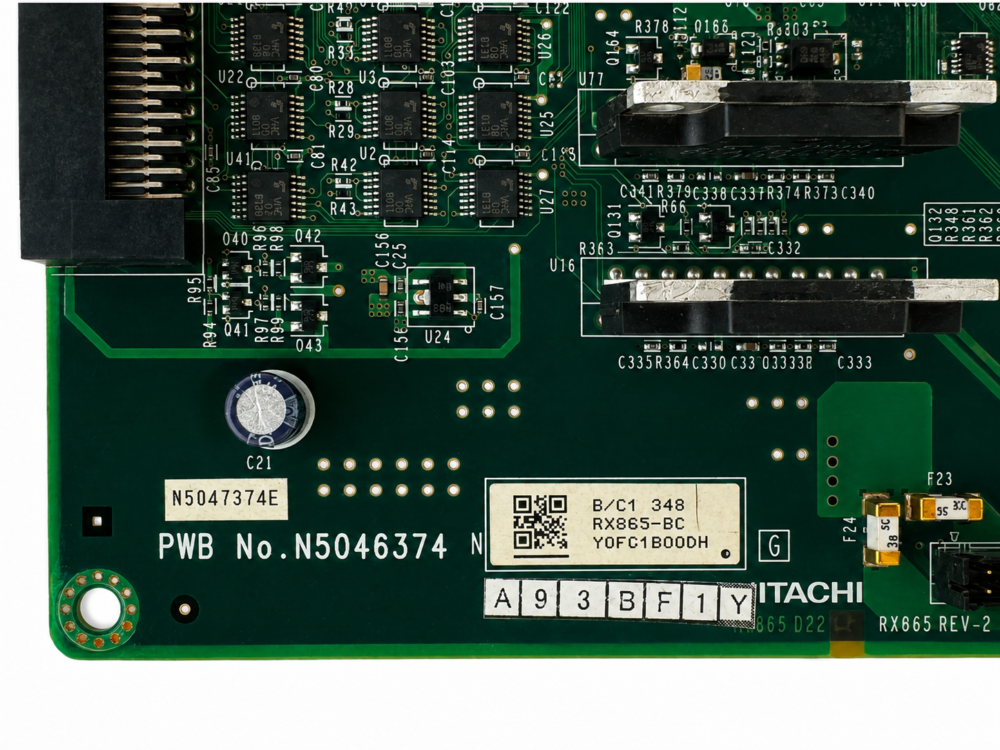 LOWER MODULE POWER SUPPLY BOARD HITACHI PN: RX865-BC, 00RX865-BC